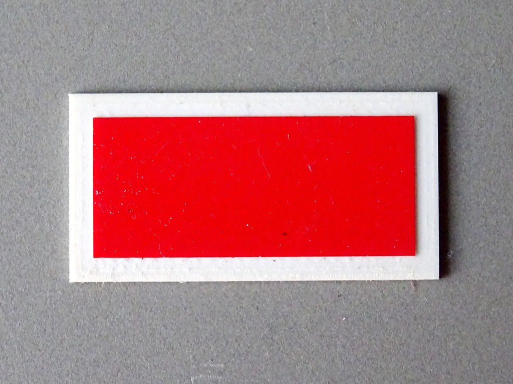 Wärterhaltsignal Sh 2  38 x 19 mm, 2-Schicht-Kunststoff