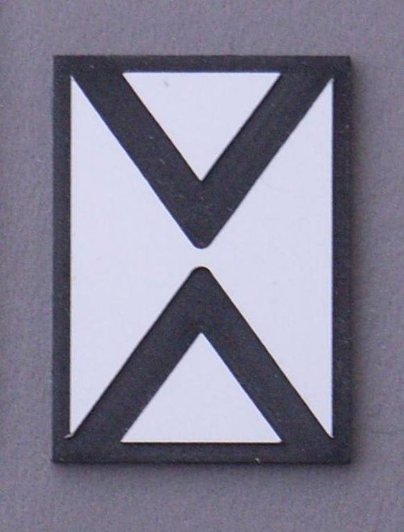 Vorsignaltafel So 3 / Ne 2 16 x 22 mm, 2-Schicht-Kunststoff