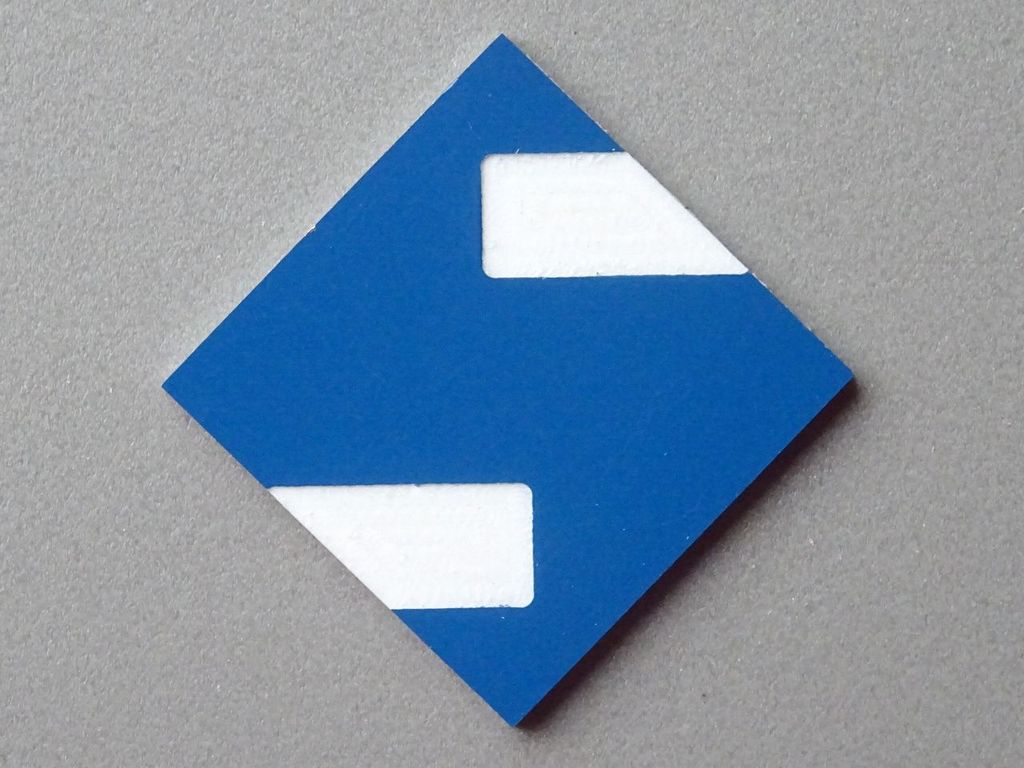 El 3 - Bügel ab - Ankündesignal 22 x 22 mm, 2-Schicht-Kunststoff