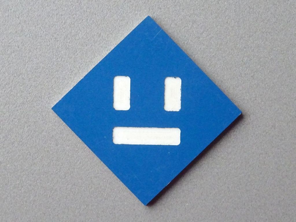 El 1 - Ausschaltsignal 22 x 22 mm, 2-Schicht-Kunststoff