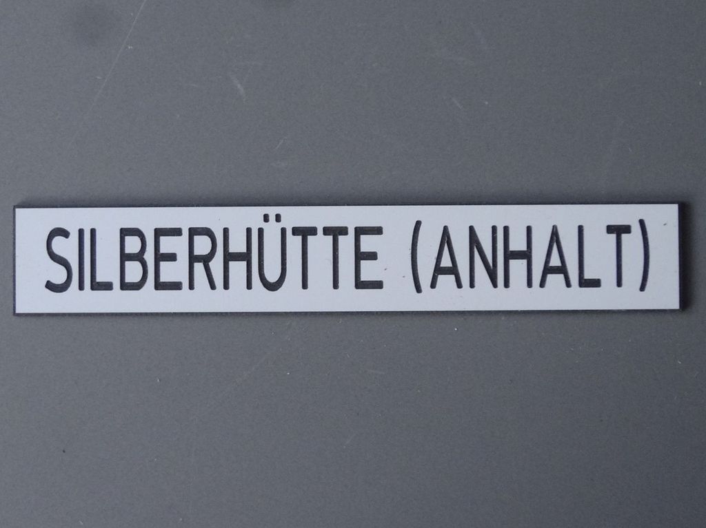 Silberhütte (Anhalt) 120 x 20 mm, 2-Schicht-Kunststoff