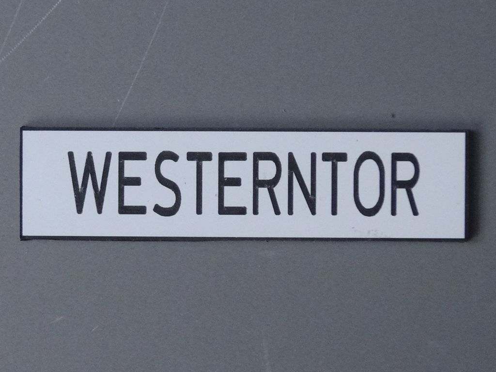 Westerntor 80 x 20 mm, 2-Schicht-Kunststoff