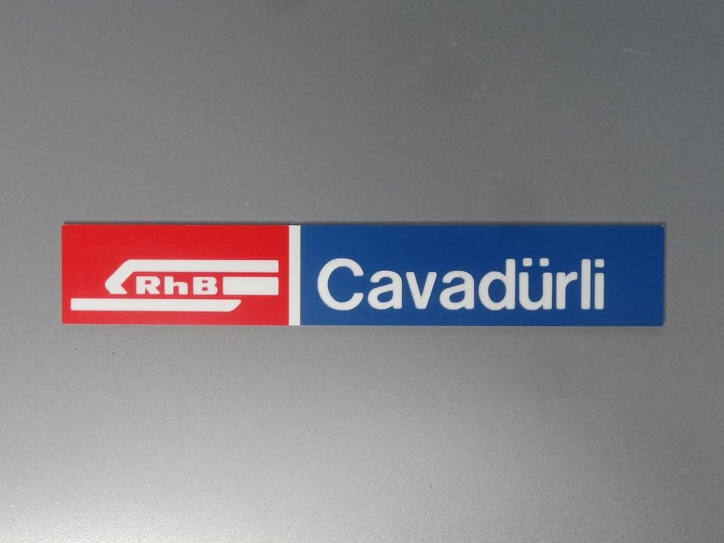 Cavadürli, kleines Format 98 x 16 mm, 2-Schicht-Kunststoff