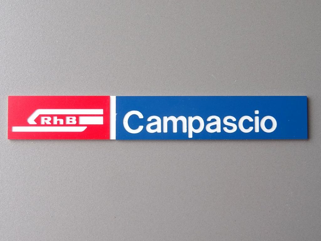 Campascio, kleines Format 111 x 16 mm, 2-Schicht-Kunststoff