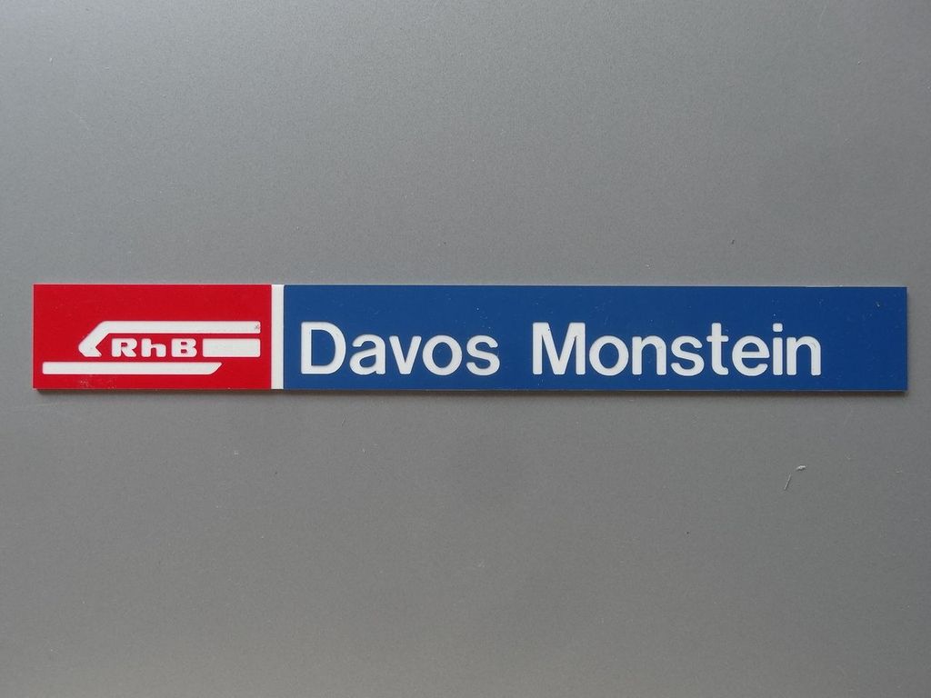 Davos Monstein, kleines Format 136 x 16 mm, 2-Schicht-Kunststoff