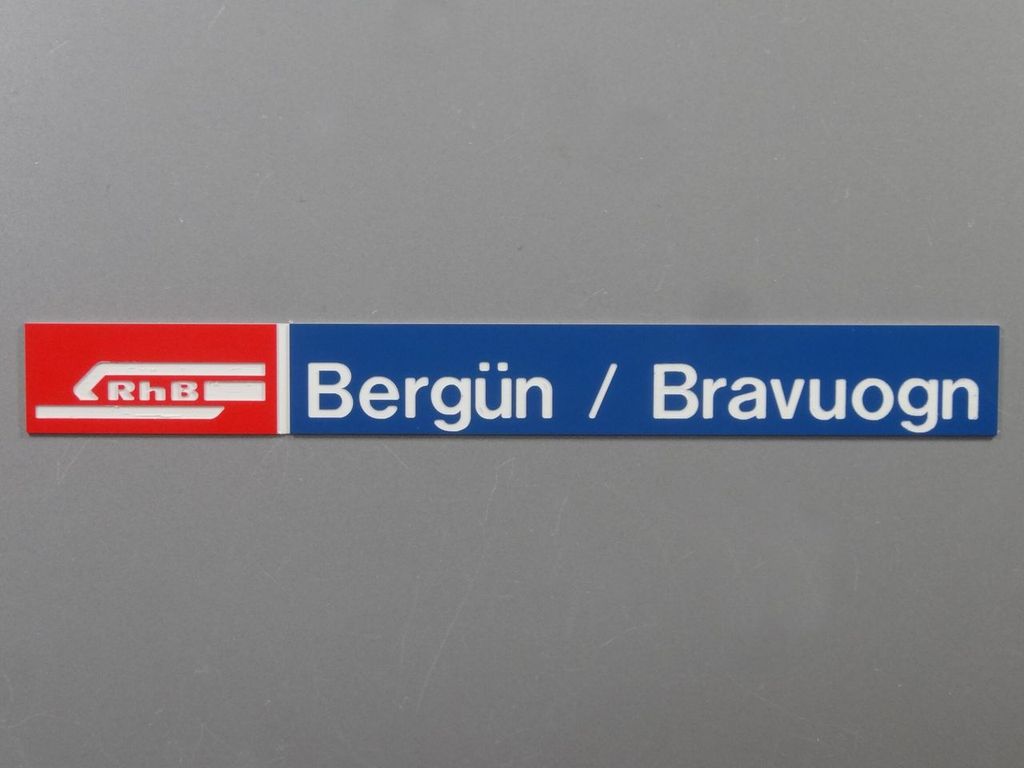 Bergün/Bravuogn, kleines Format 143 x 16 mm, 2-Schicht-Kunststoff