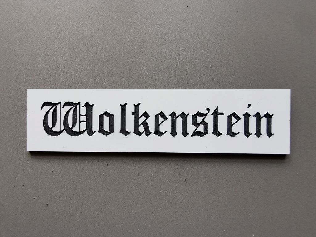 Wolkenstein 87 x 21 mm, 2-Schicht-Kunststoff