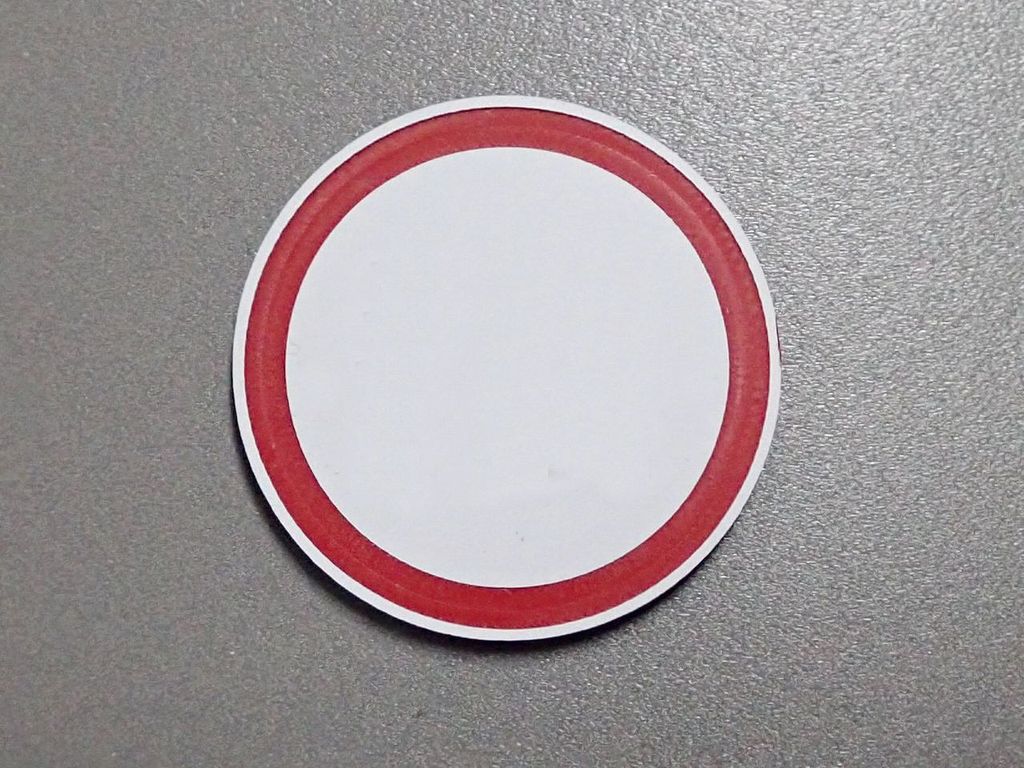 Verkehrsschild Allgemeines Verbotszeichen 26,5 mm 2-Schicht-Kunststoff