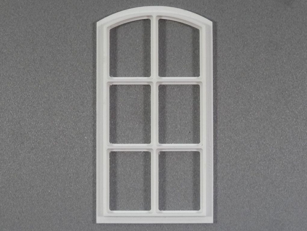 Stichbogen-Fabrikfenster C, 4er-Set 26 x 56 mm