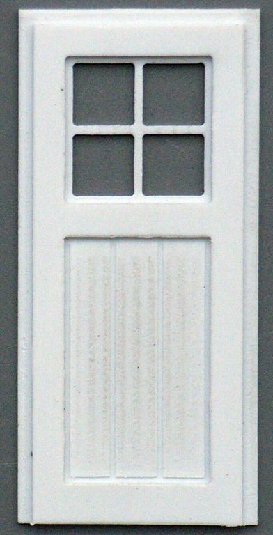 Tür Schuppen mit Fenster, 1:32 65 x 28 mm