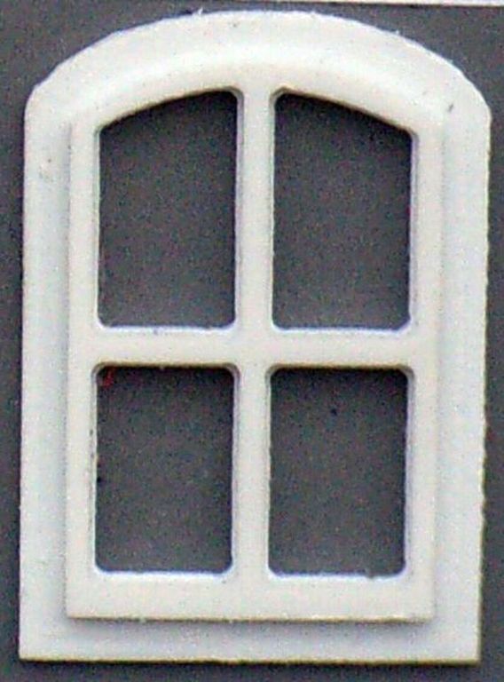 Stichbogenfenster Finow, 1:32, 4er-Set 16 x 24 mm