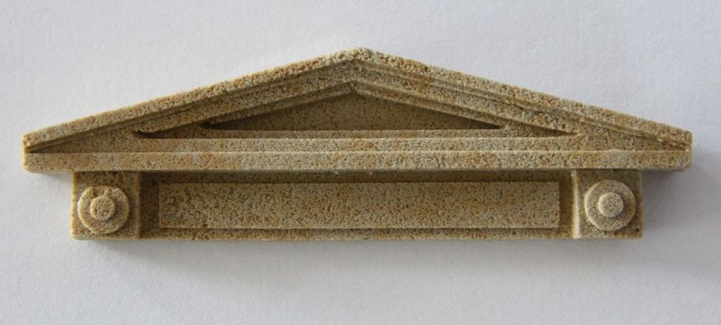 Fenstergiebel, sandstein 77 x 23 mm