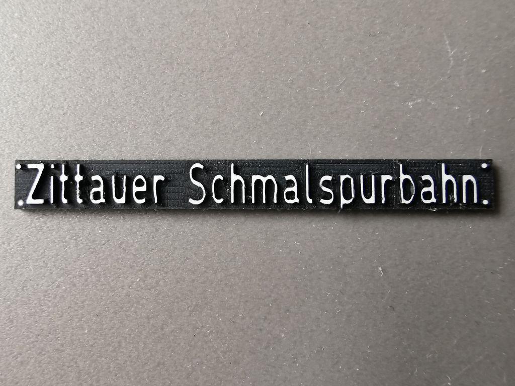 Zittauer Schmalspurbahn klein 35 x 4 mm, 2-Schicht-Kunststoff