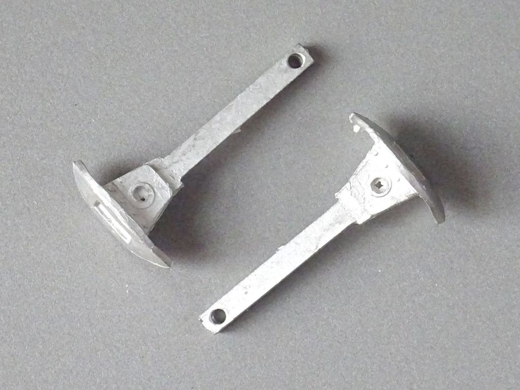 Trichterkupplung sächsisch kurz, 1 Paar Kopfplatte 19 x 13 mm, 2 Stück