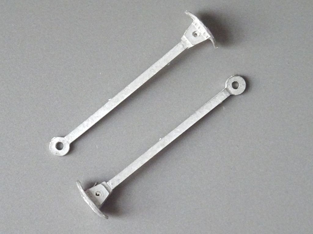 Trichterkupplung sächsisch lang, 1 Paar Kopfplatte 19 x 13 mm, 2 Stück