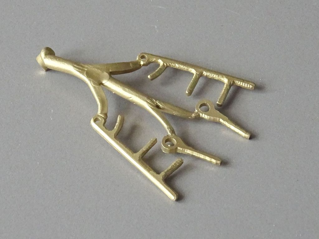 Dreifingerhaken für gedeckte Güterwagen, 1 Paar Länge 26 mm, 2 Stück