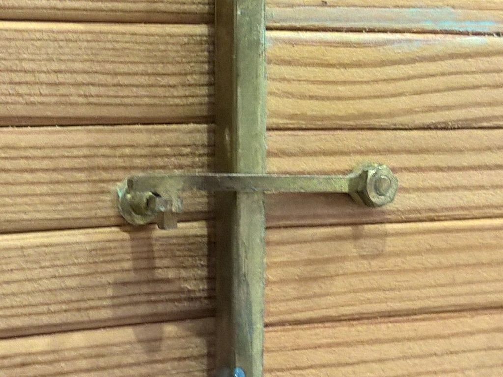 Türriegel lang, 1 Haken mit Öse Länge 24,5 mm