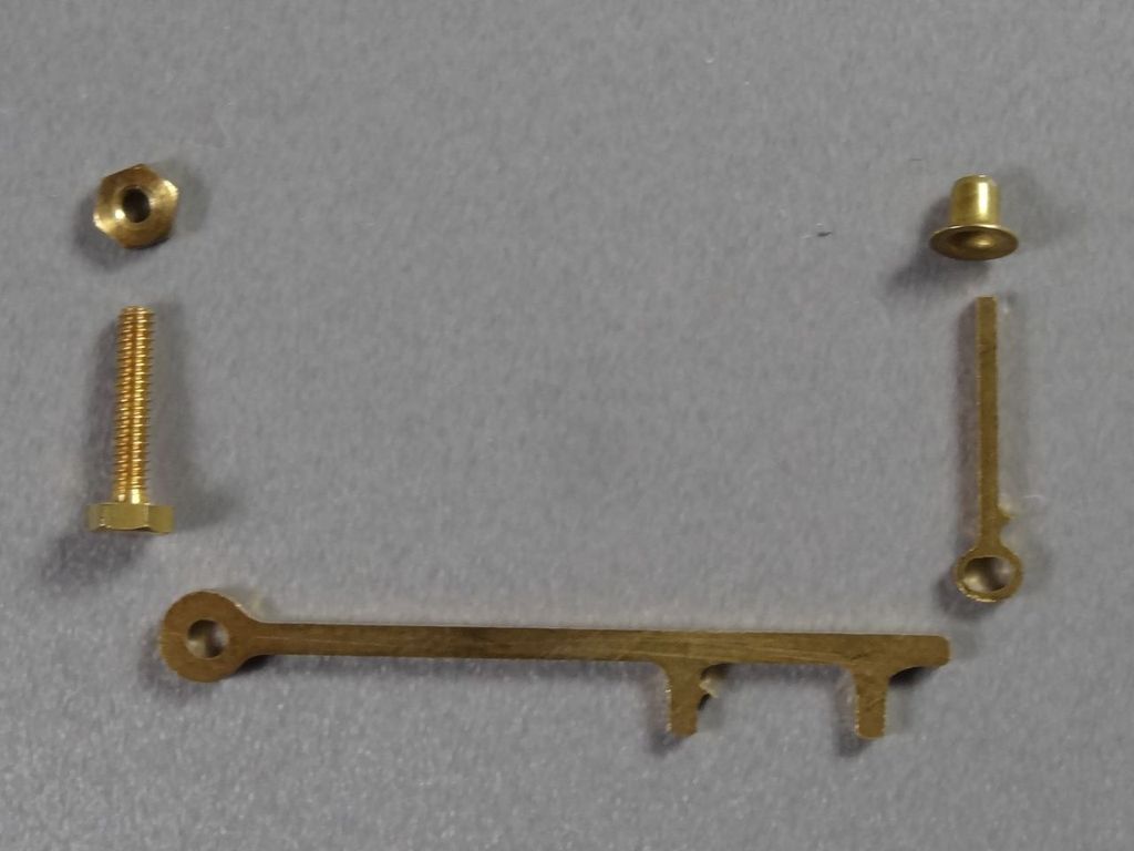 Türriegel lang, 2 Haken mit Öse Länge 32 mm