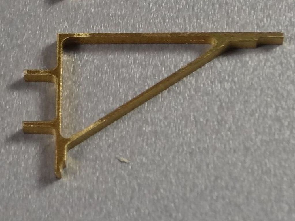 Dachstütze Flacheisen gerade 20 x 13 x 1 mm, Messingblech