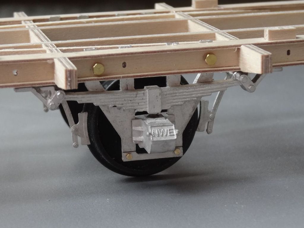 Achslager NWE aus Weissmetall, gefedert, Set für 2-Achser