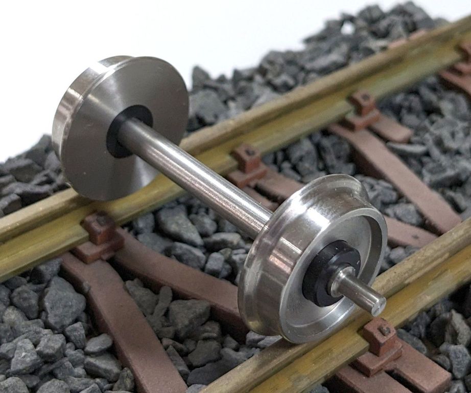 Metallradsatz, 22 mm Durchmesser Achse isoliert, Edelstahl
