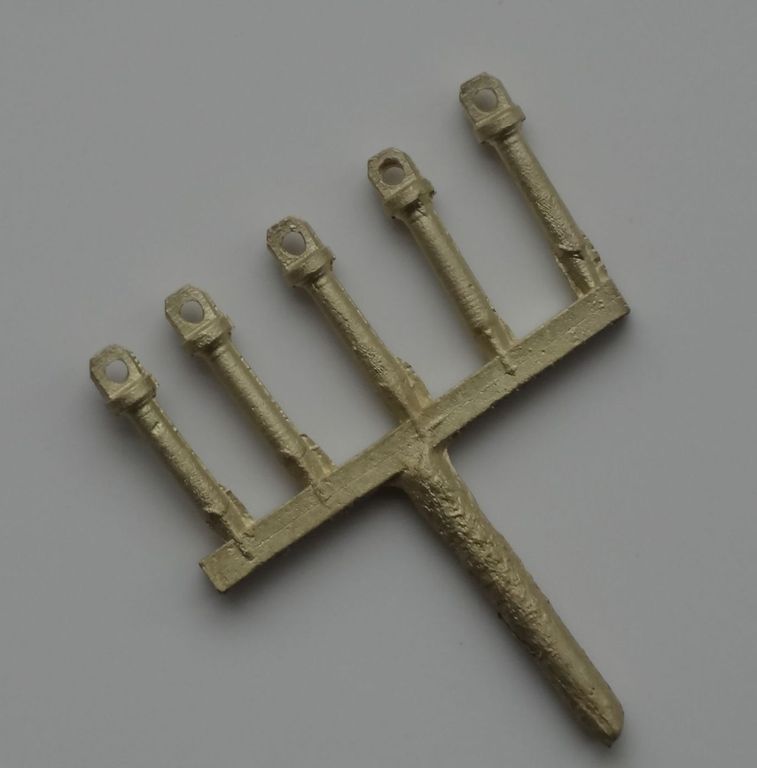 Trichterpuffer-Ersatzbolzen, 5 Stück Länge ca. 12mm, mit Öse