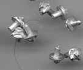 Kantmutter 3/4auf runder Verstärkungsplatte 20 Stück, D = 4 mm