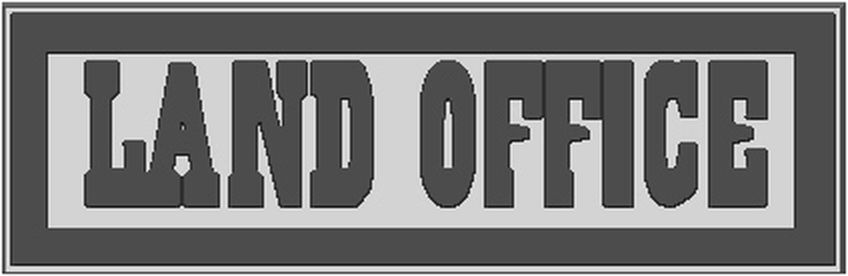 Schild Land Office 25 x 82 mm