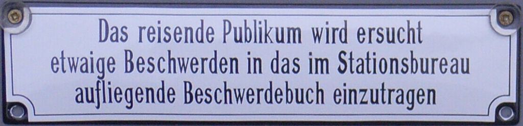 Das reisende Publikum... Emaille, 25 x 6 cm