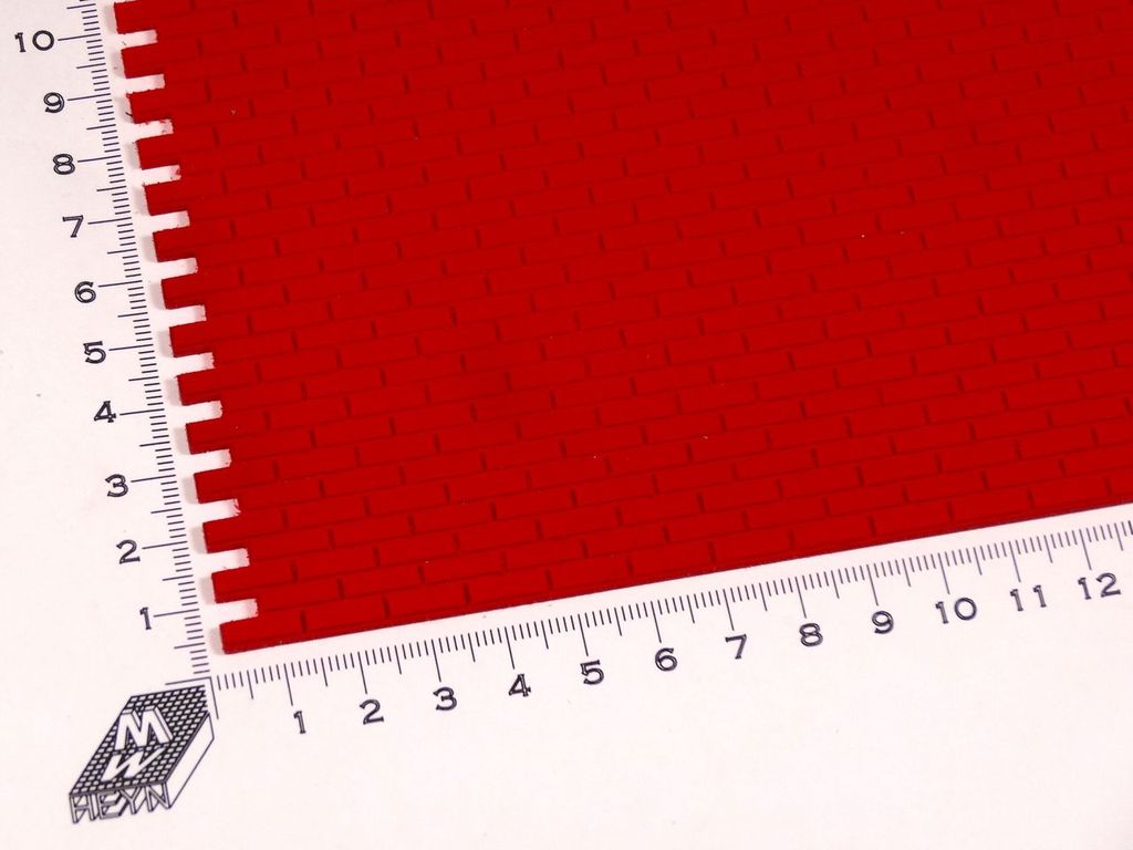 Bauplatte Ziegel, Läuferverband 1:22,5 ca. 500 x 300 x 3 mm, PVC-Hartschaum