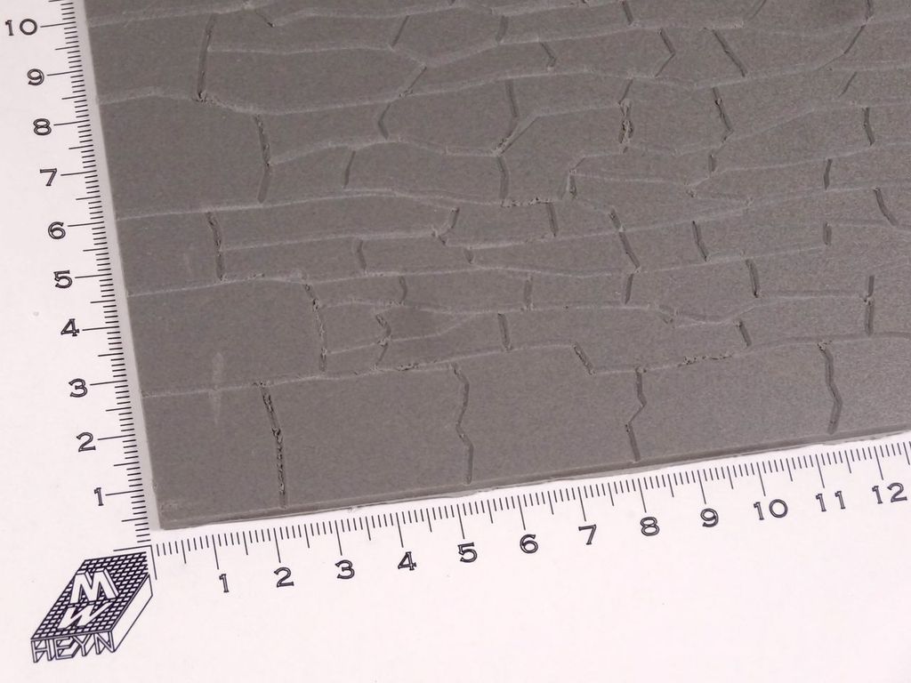Bauplatte Bruchsteinmauerwerk groß ca. 600 x 500 x 3 mm, PVC-Hartschaum