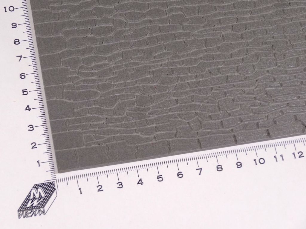 Bauplatte Bruchsteinmauerwerk klein ca. 600 x 500 x 3 mm, PVC-Hartschaum