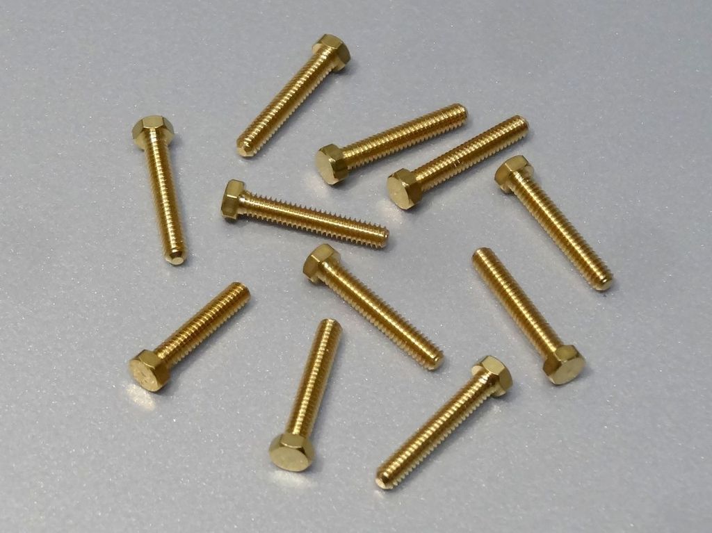 Messingschrauben M2x12, SW 3 10 Stk. Schlüsselweite 3 mm