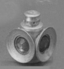 Weichenlaterne mit Rundblenden und Linsen
