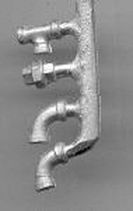 Rohrleitungs-Fittinge 1 4 Bögen 90°, 2 Verbinder, 2 T-Stücke, D=1mm