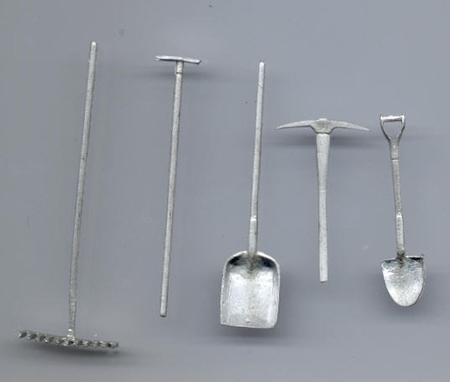 Garten-Arbeitsgeräte 5-teilig, L=62-32mm