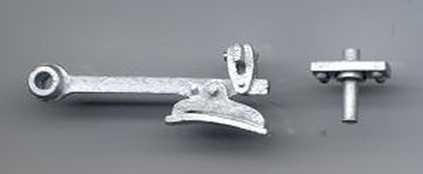 Lok-Bremsen: Hängeeisen und Bremsschuhe, 6 Stück, 11x6x30mm