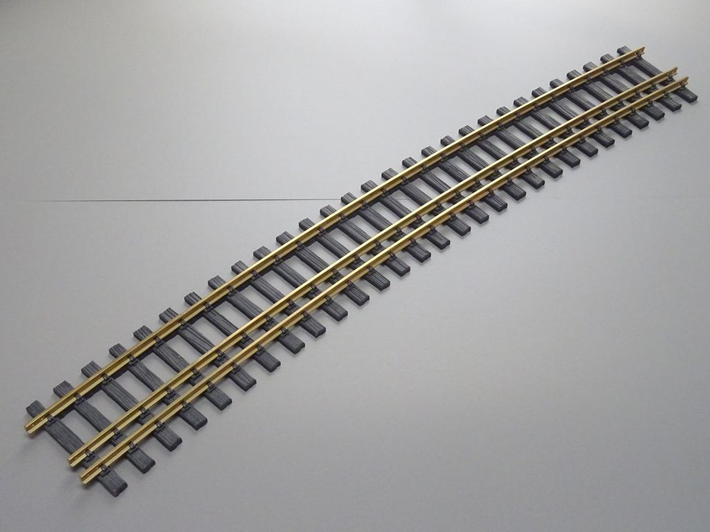 Dreischienengleis Bogen 15°, Radius 3000mm  Schmalspur außen