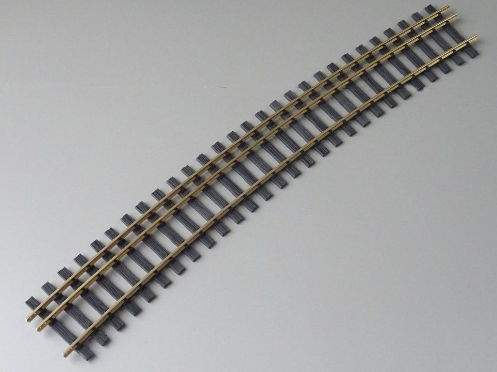 Dreischienengleis Bogen 15°, Radius 3000mm  Schmalspur innen