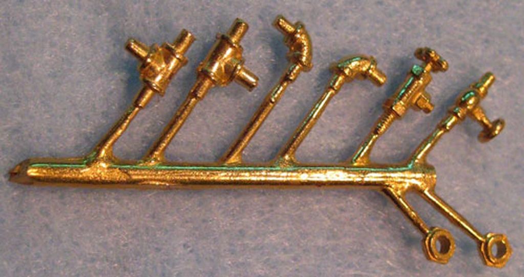 Rohrwinkel-Flansche, T-Stücke, Ventile für Rohre 1x2mm, 4 verschiedene je 2 Stück