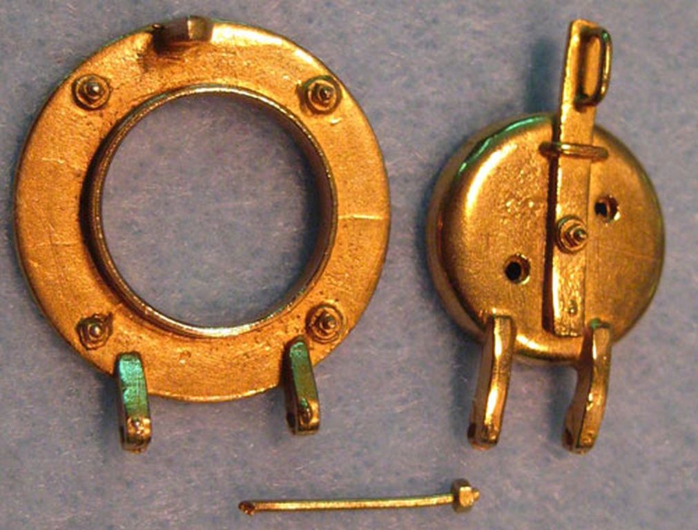 Kesselfeuertür D = Außen 23mm Innen 16mm,  3 Teile