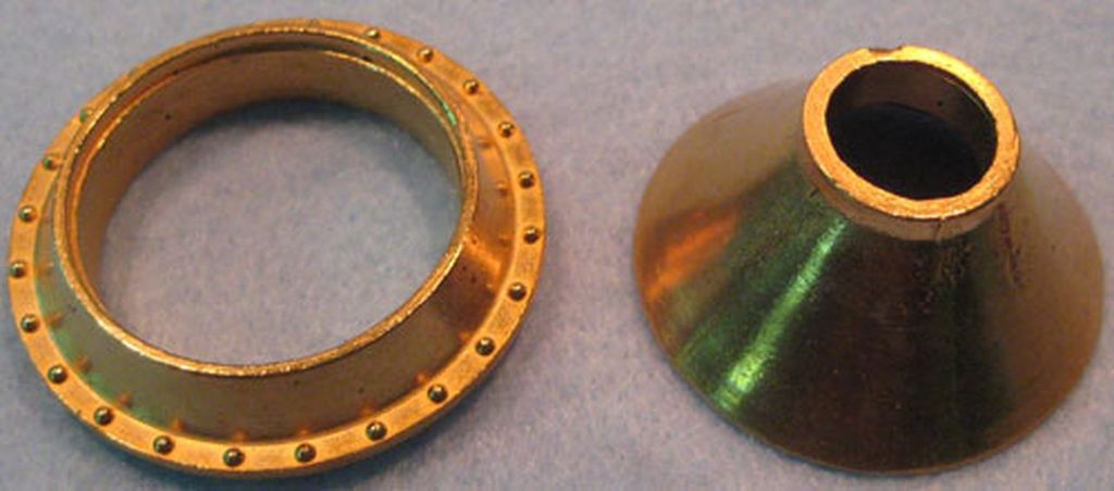Lokschornsteinaufsatz Typ Diamond 2-teiliger Bausatz, Höhe 25 mm, D = 44,5 mm