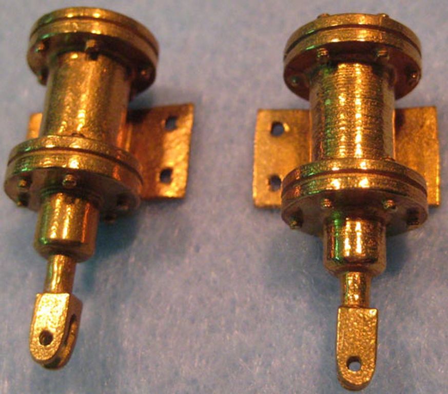 Bremszylinder mittel 2 Stück, Flansch 12 mm, Zylinder 8 mm, Gesamtlänge 30 mm