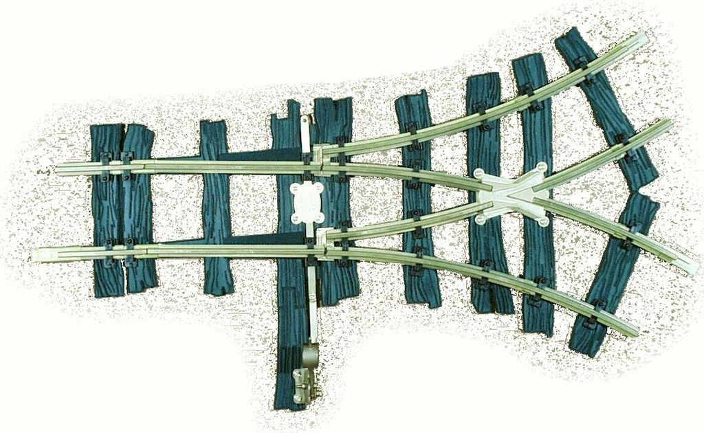 Y-Schleppweiche R0, 2 x 30 °, Hebel rechts, Bausatz