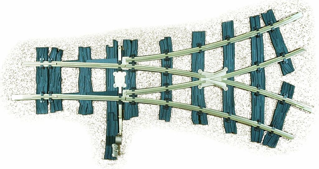 Y-Schleppweiche R2, 2 x 22,5°, Hebel rechts, Bausatz