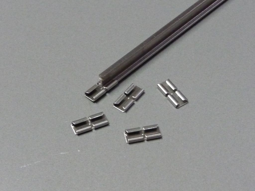 Schienenverbinder Code 250 Edelstahl, 10 Stk. 10 Stk., Länge 13 mm