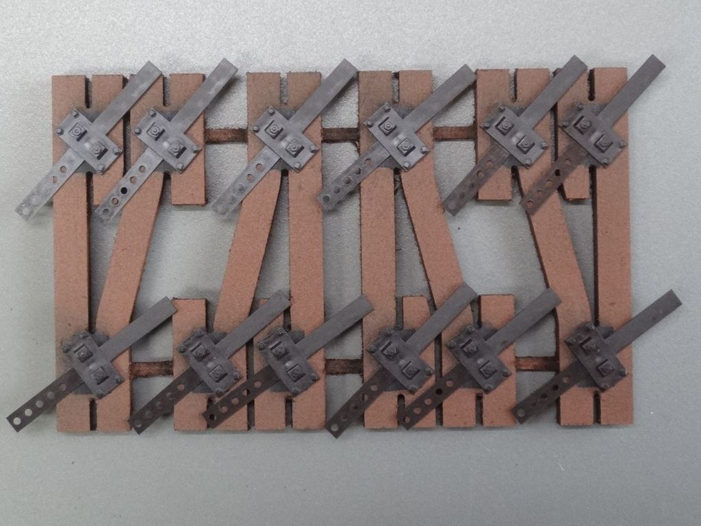 Y-Stahlschwellen 45 mm Abschlussschwellen, Code 250 2 Paar, links und rechts