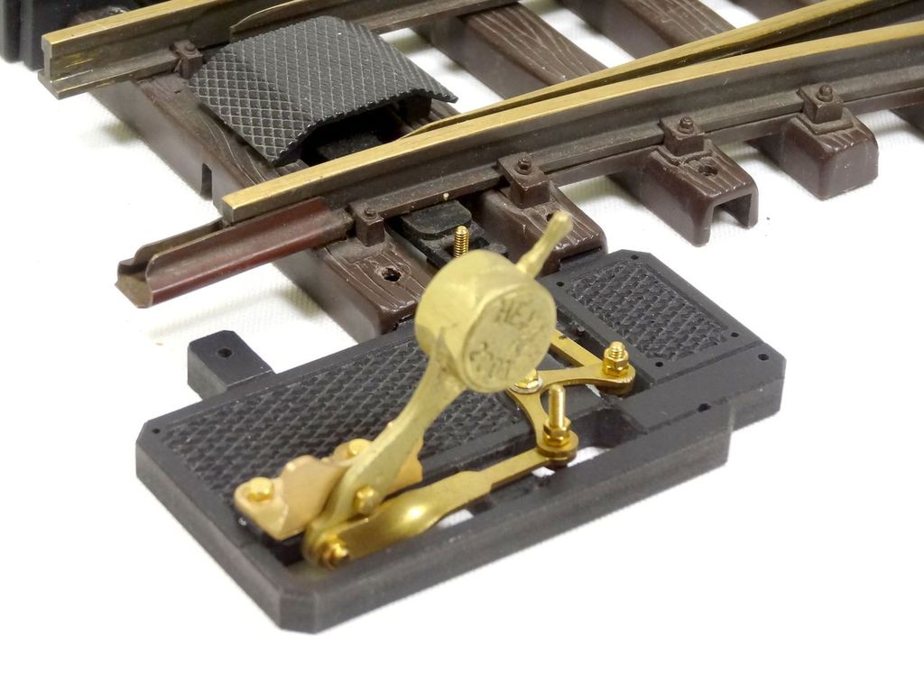 Weichenstellhebel Kleinbahn, gleisparallel links Bausatz  79 x 39 mm