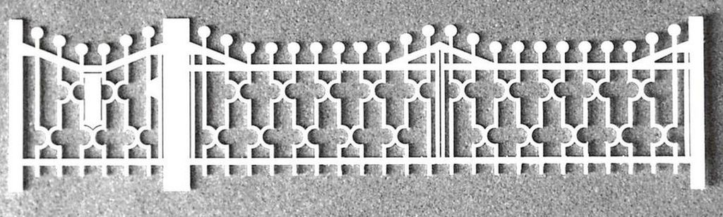 Schmiedezaun, Tor und Tür ca. 250 mm x 65 mm
