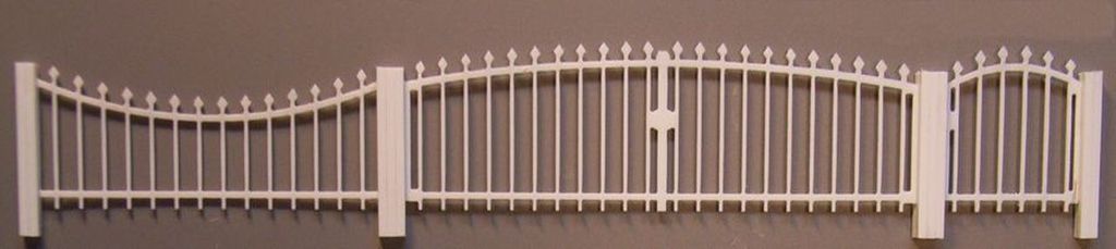 Bogenzaun 1:32, Tor und Tür ca. 250 x 46 mm